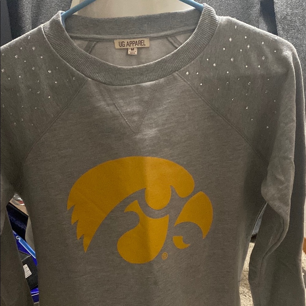 Gray Sweatshirt with Yellow Logo